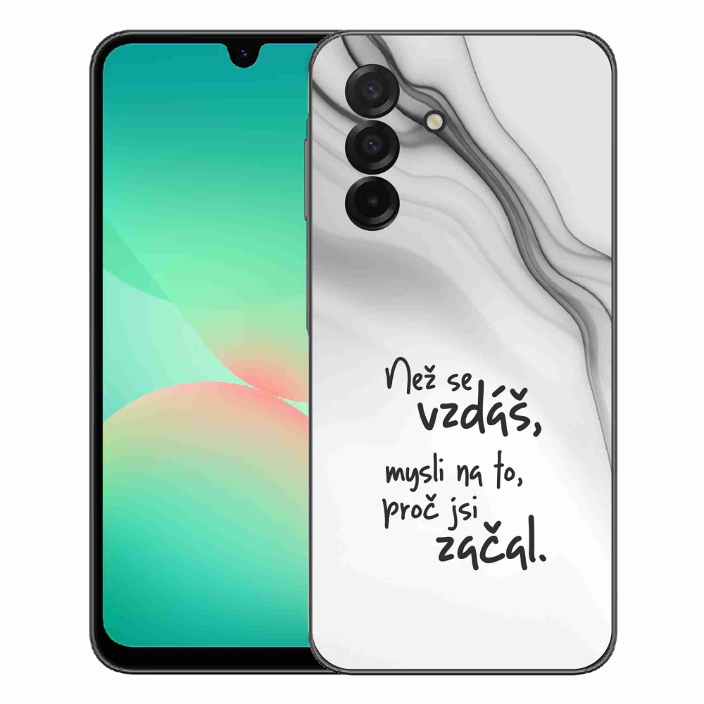 Gélový kryt mmCase na Samsung Galaxy A27 5G - citát 2 biele pozadie