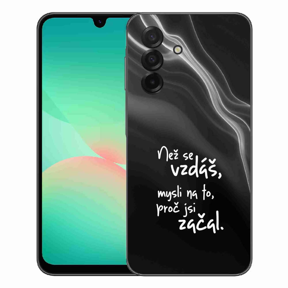 Gélový kryt mmCase na Samsung Galaxy A27 5G - citát 2 čierne pozadie