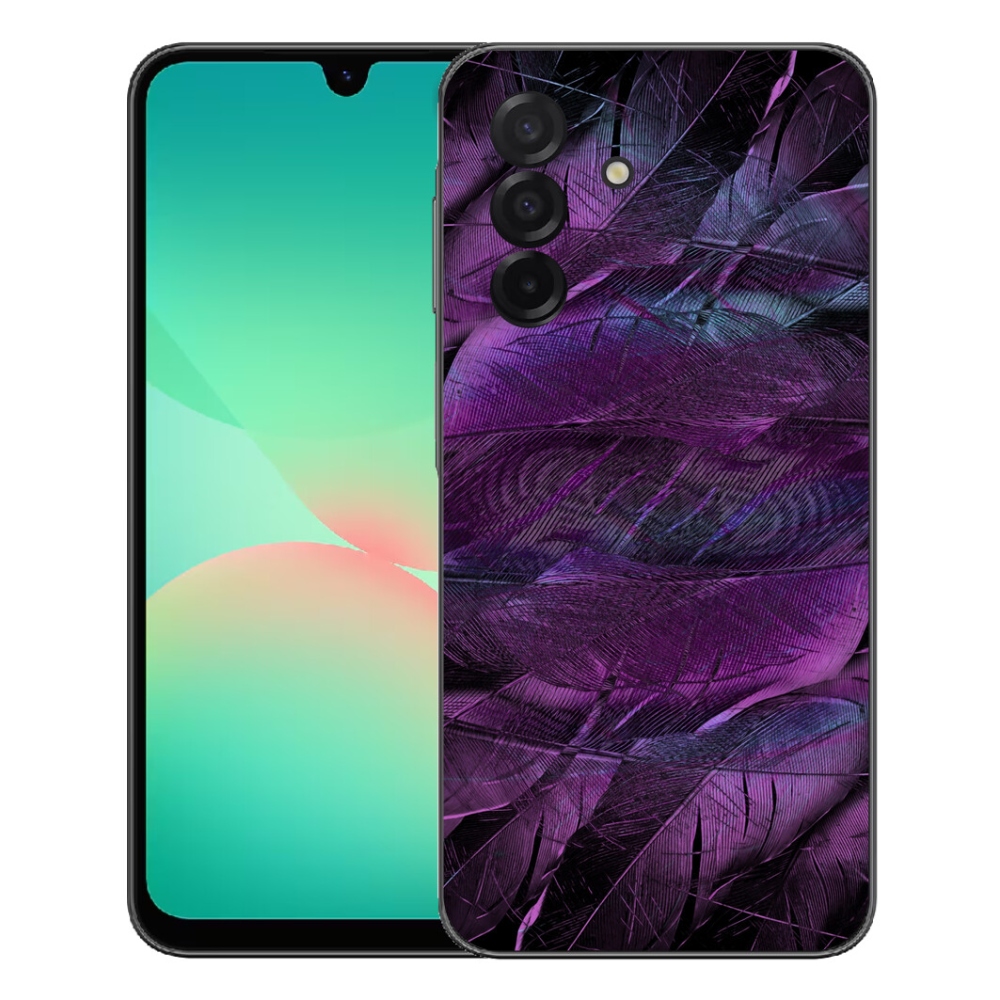 Gélový kryt mmCase na Samsung Galaxy A27 5G - fialové pierka