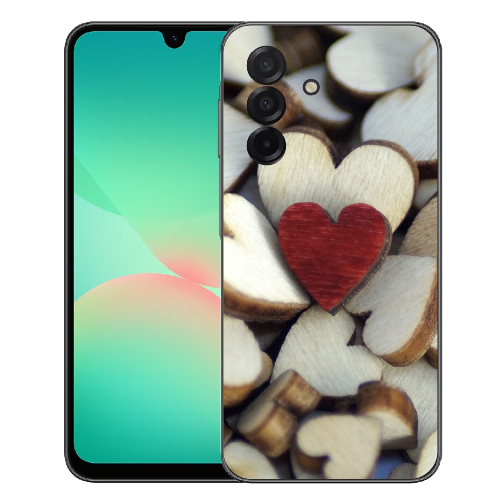Gélový kryt mmCase na Samsung Galaxy A27 5G - gravírované červené srdce