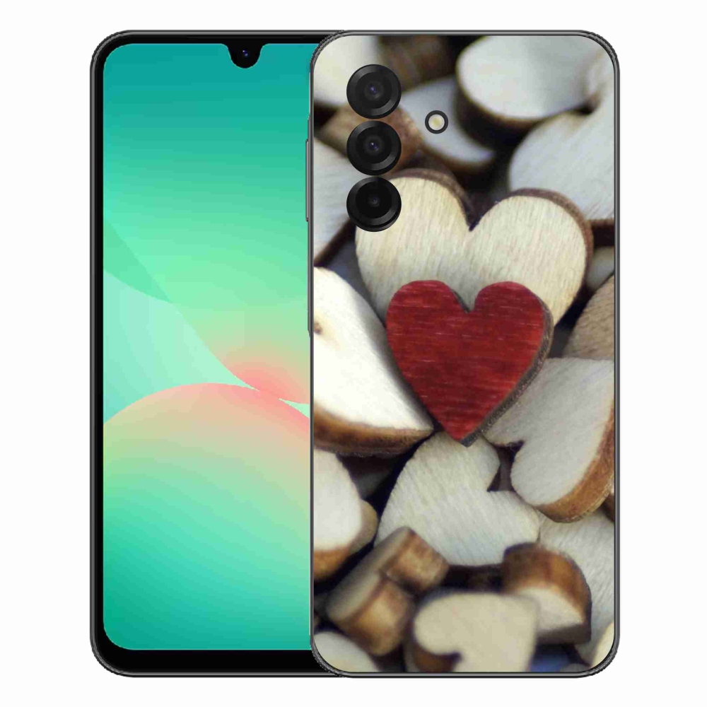 Gélový kryt mmCase na Samsung Galaxy A27 5G - gravírované červené srdce
