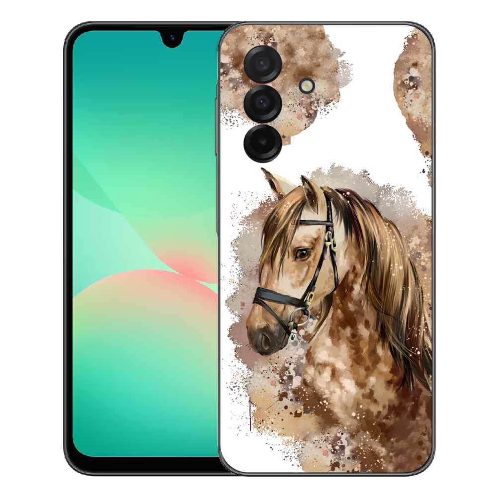 Gélový kryt mmCase na Samsung Galaxy A27 5G - hnedý kreslený kôň