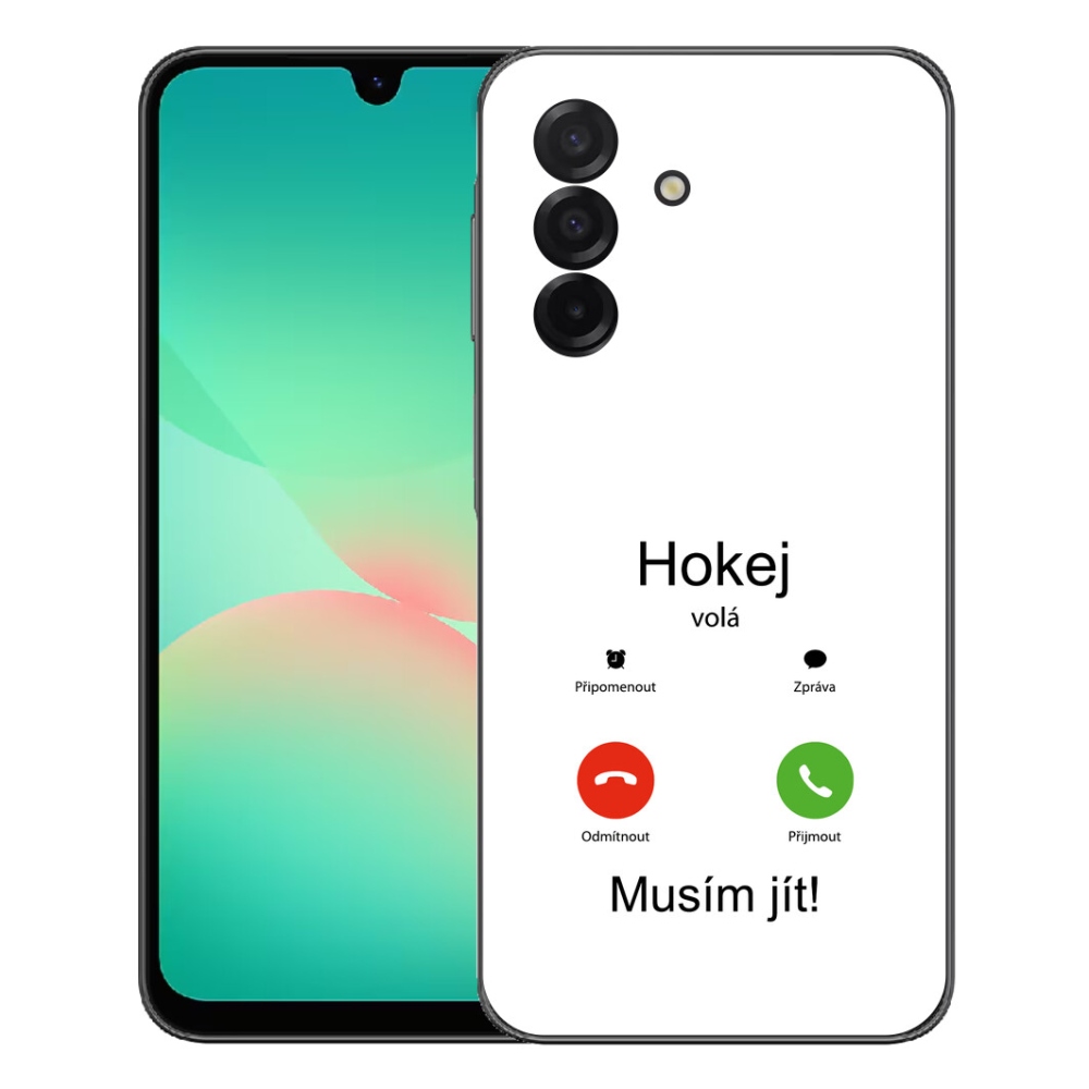 Gélový kryt mmCase na Samsung Galaxy A27 5G - hokej volá biele pozadie