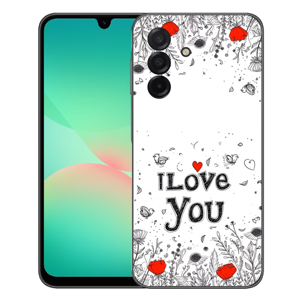 Gélový kryt mmCase Samsung Galaxy A27 5G - I love you biele pozadie