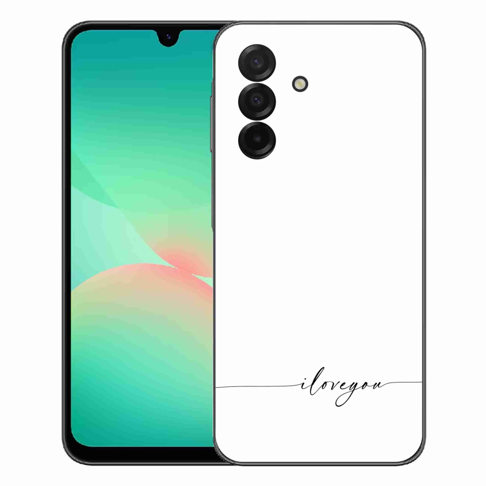 Gélový kryt mmCase Samsung Galaxy A27 5G - I love you biele pozadie