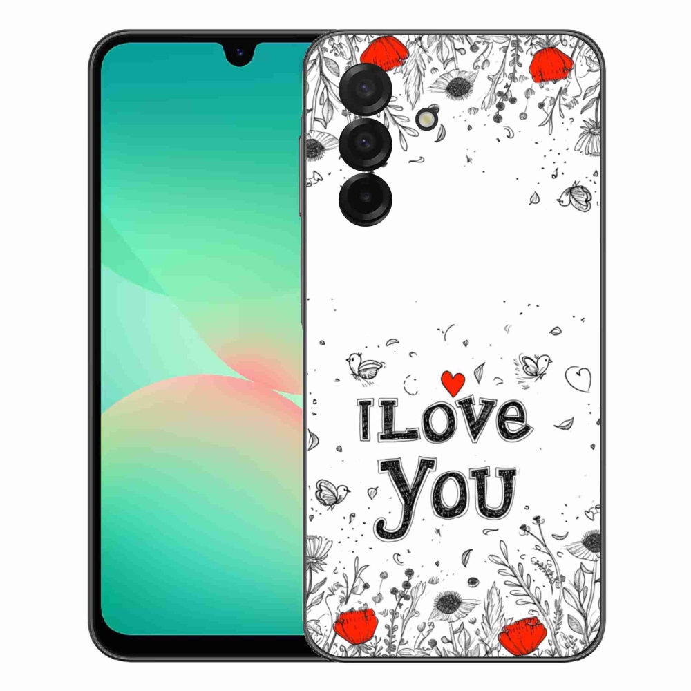 Gélový kryt mmCase Samsung Galaxy A27 5G - I love you biele pozadie