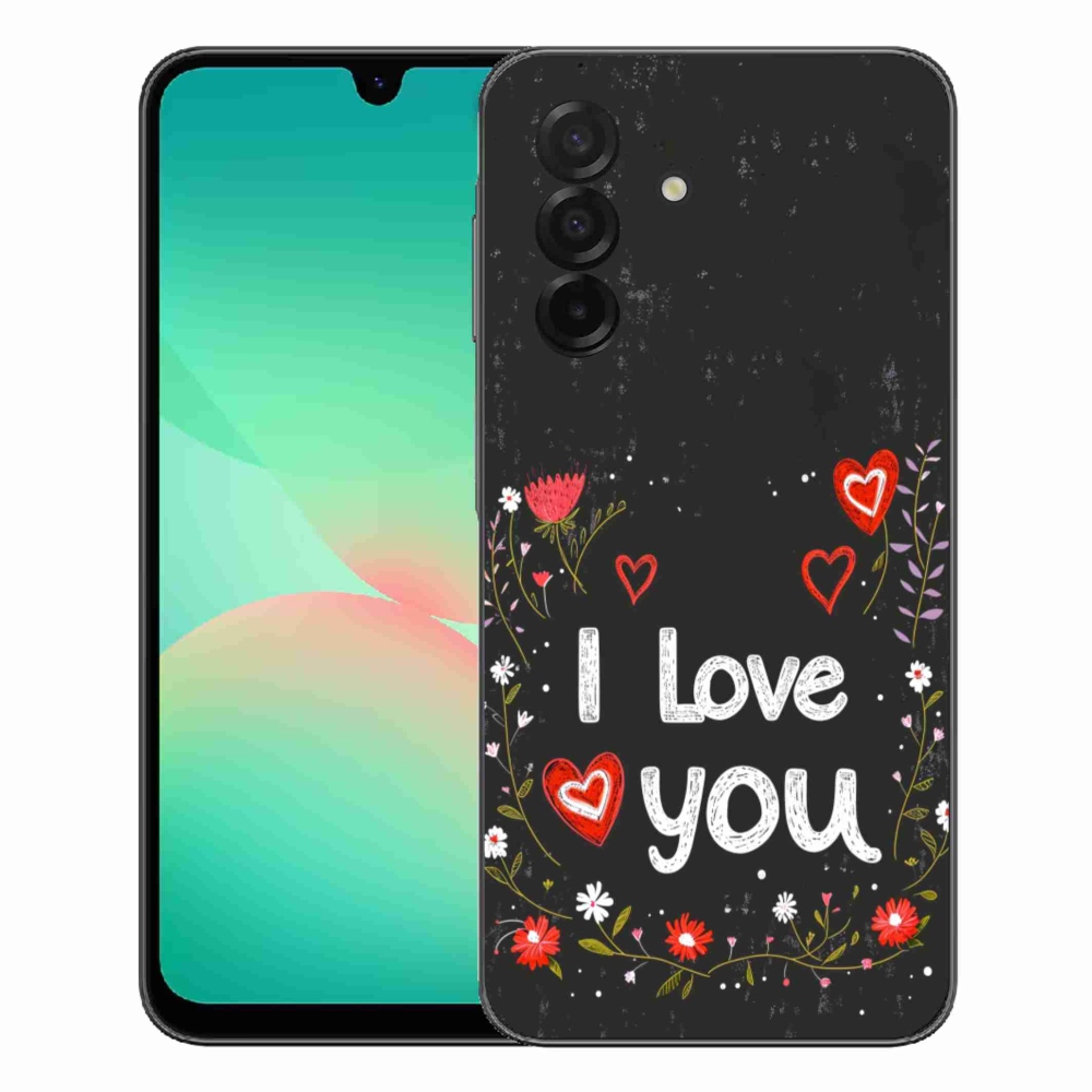 Gélový kryt mmCase Samsung Galaxy A27 5G - I love you čierne pozadie