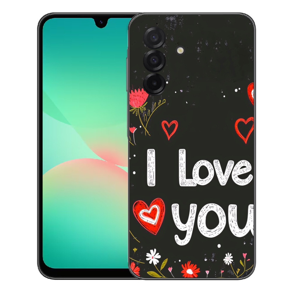 Gélový kryt mmCase Samsung Galaxy A27 5G - I love you čierne pozadie