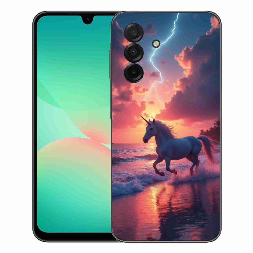 Gélový kryt mmCase na Samsung Galaxy A27 5G - jednorožec na pláži