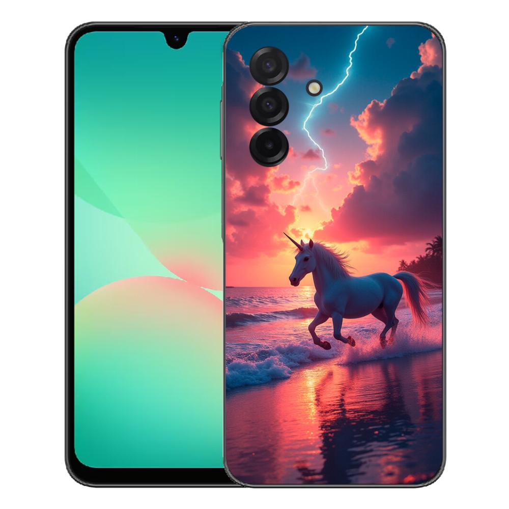 Gélový kryt mmCase na Samsung Galaxy A27 5G - jednorožec na pláži