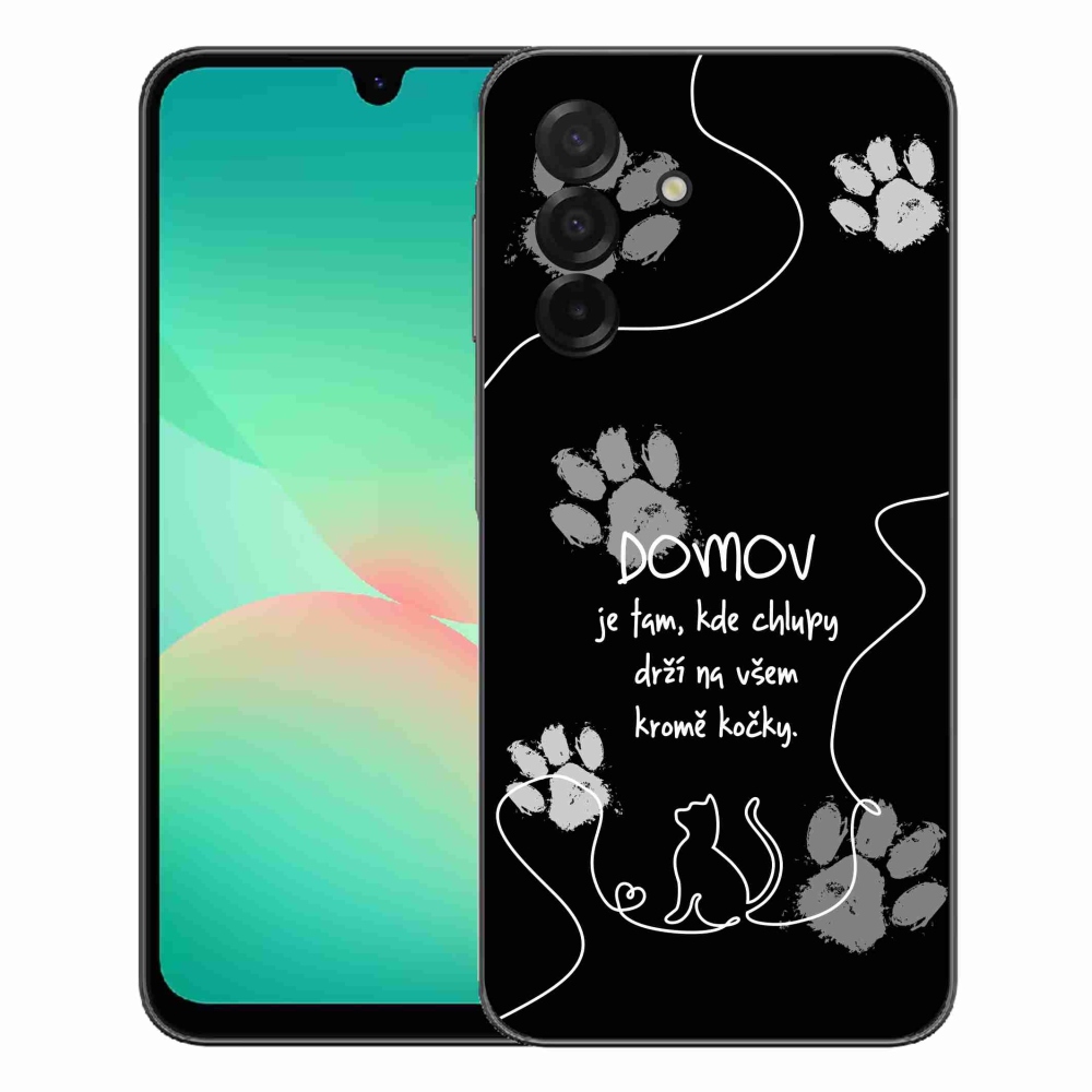 Gélový kryt mmCase na Samsung Galaxy A27 5G - mačacie motív čierne pozadie