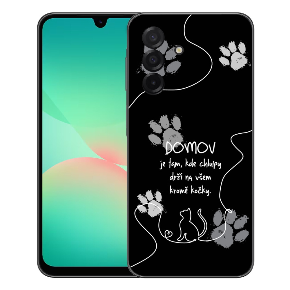 Gélový kryt mmCase na Samsung Galaxy A27 5G - mačacie motív čierne pozadie