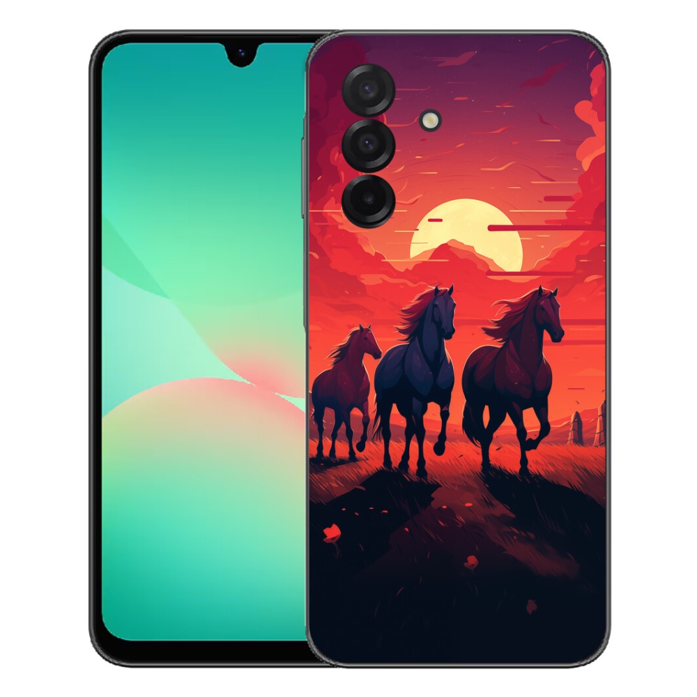 Gélový kryt mmCase na Samsung Galaxy A27 5G - kone a západ slnka