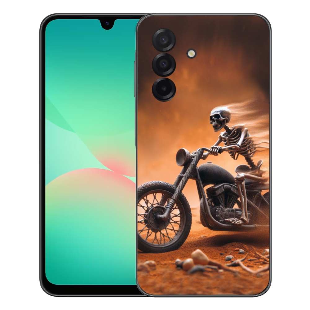 Gélový kryt mmCase na Samsung Galaxy A27 5G - kostra na motorke