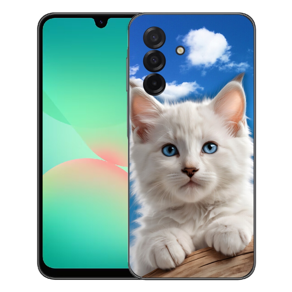 Gélový kryt mmCase na Samsung Galaxy A27 5G - mačiatko a oblaky