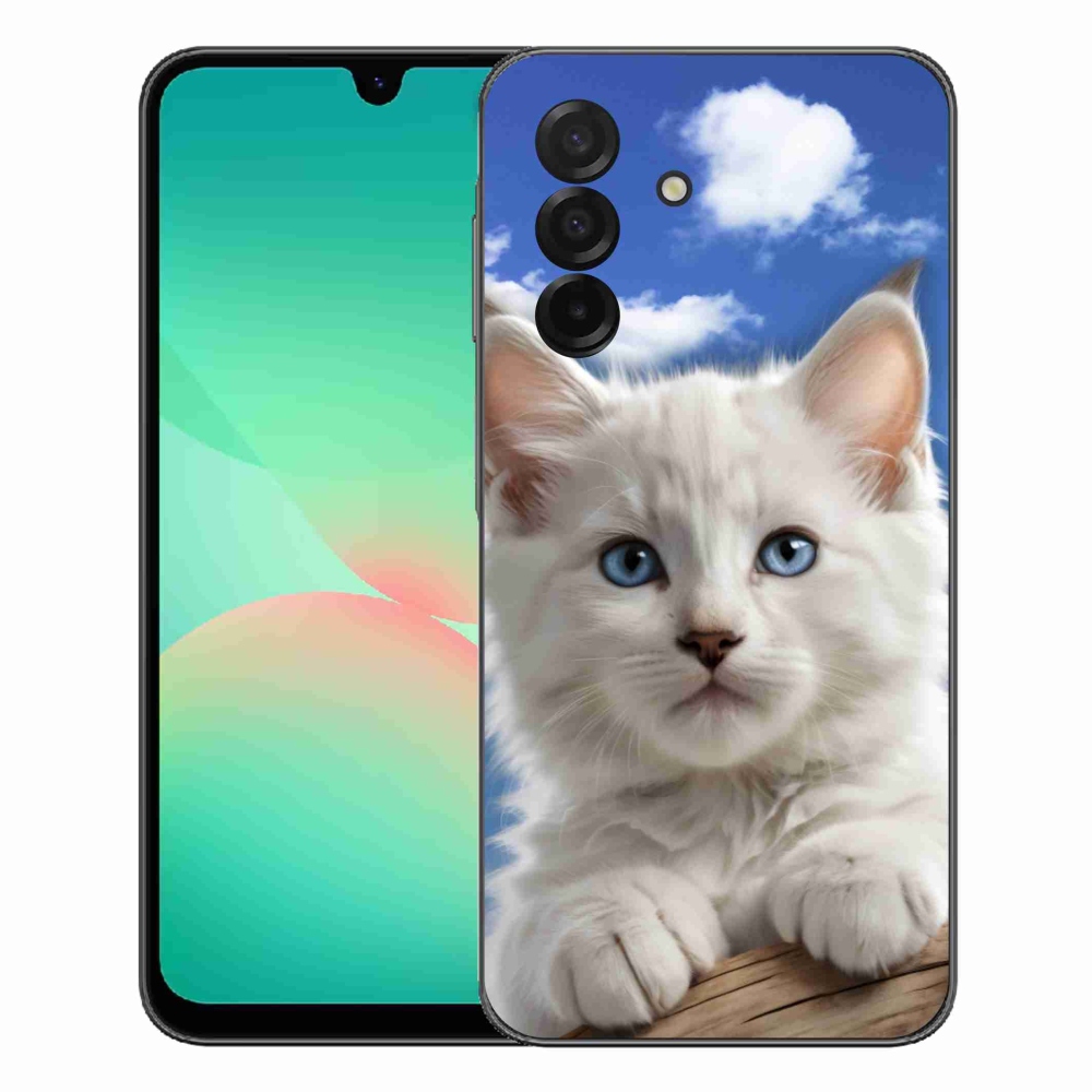 Gélový kryt mmCase na Samsung Galaxy A27 5G - mačiatko a oblaky