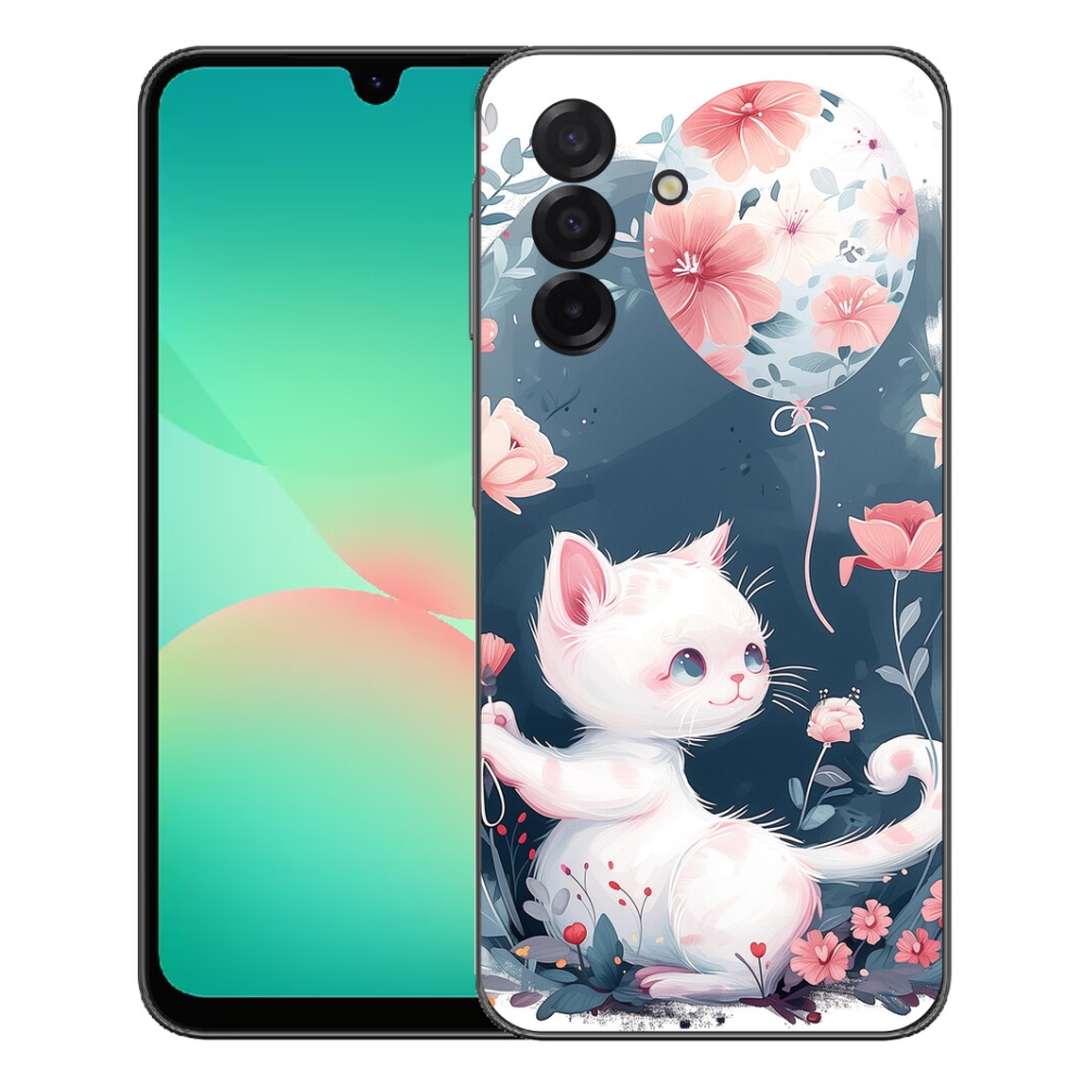 Gélový kryt mmCase na Samsung Galaxy A27 5G - mačiatko s balónikom