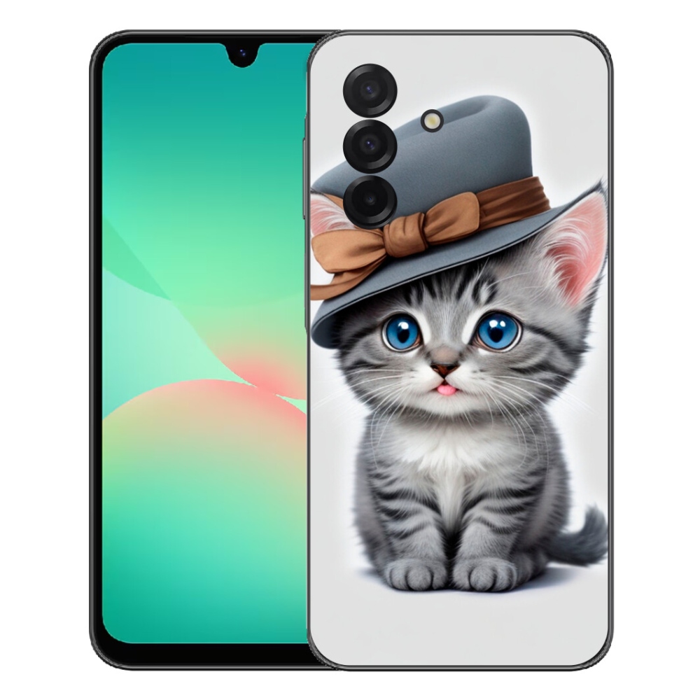 Gélový kryt mmCase na Samsung Galaxy A27 5G - mačiatko s klobúkom