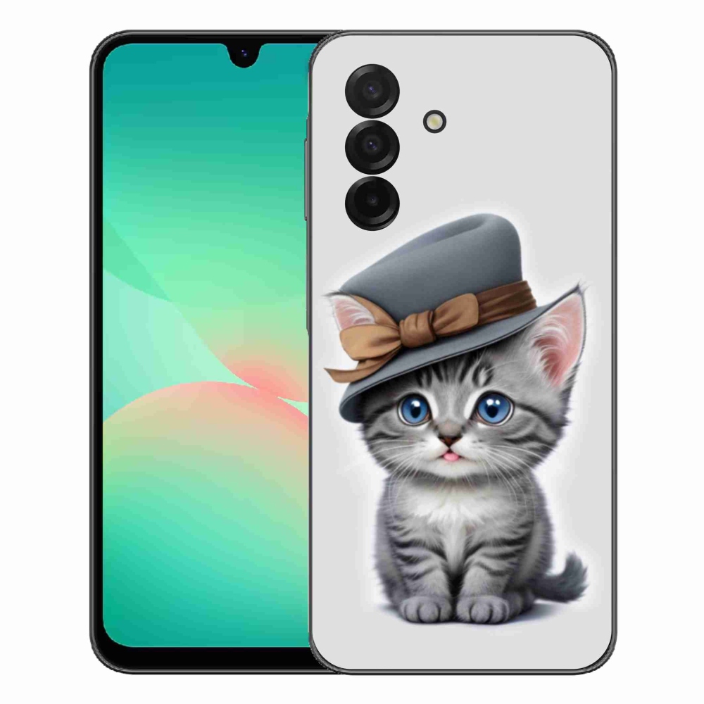 Gélový kryt mmCase na Samsung Galaxy A27 5G - mačiatko s klobúkom
