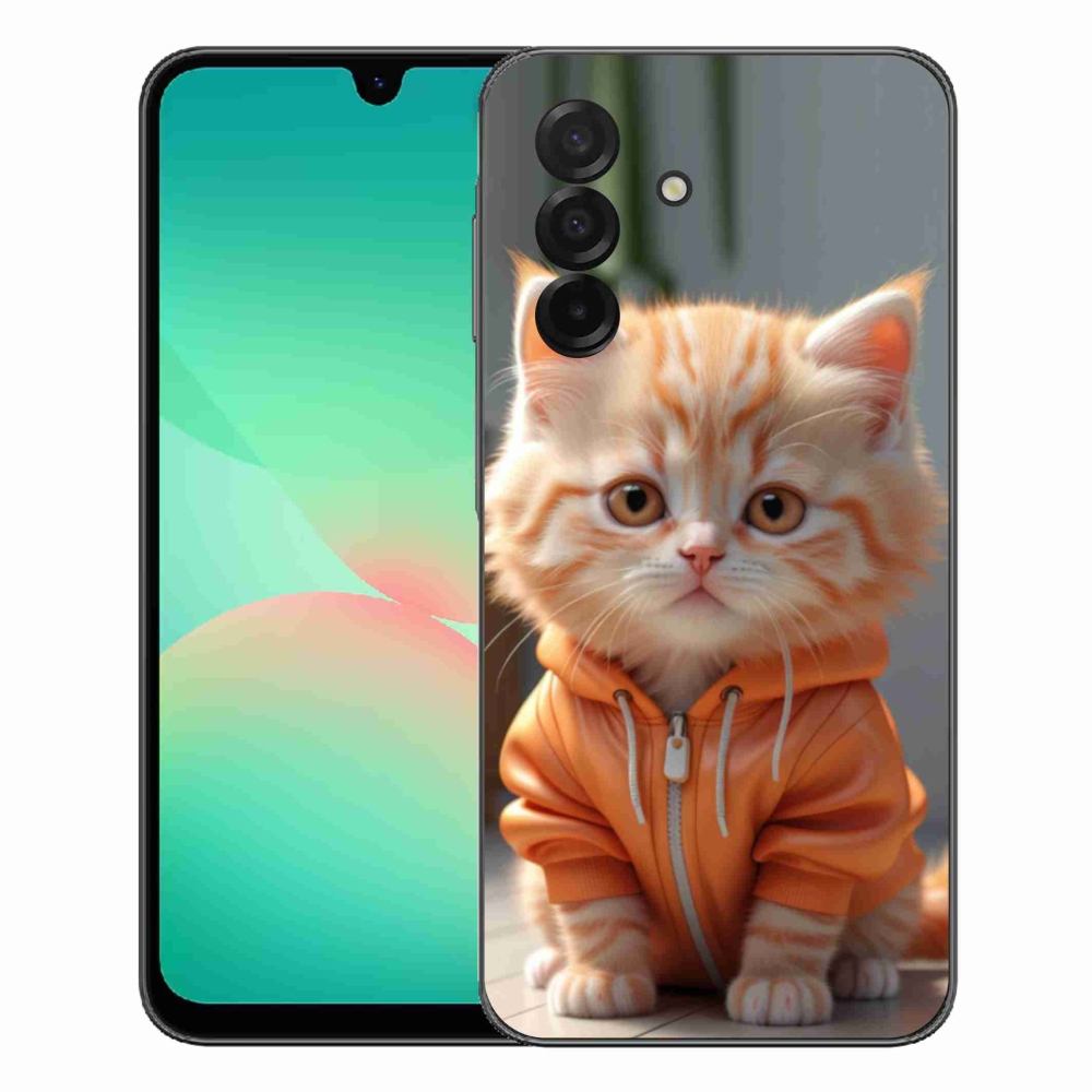 Gélový kryt mmCase na Samsung Galaxy A27 5G - mačiatko v mikine