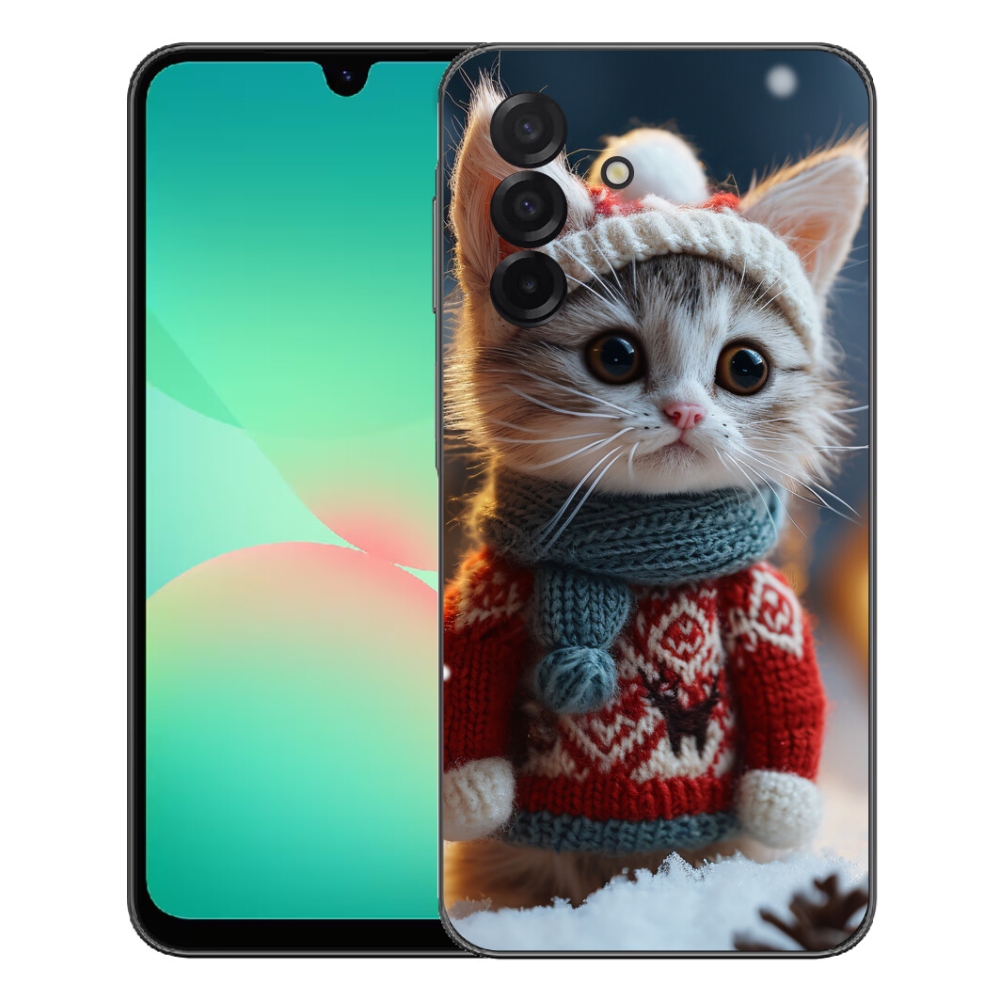 Gélový kryt mmCase na Samsung Galaxy A27 5G - mačiatko vo svetri