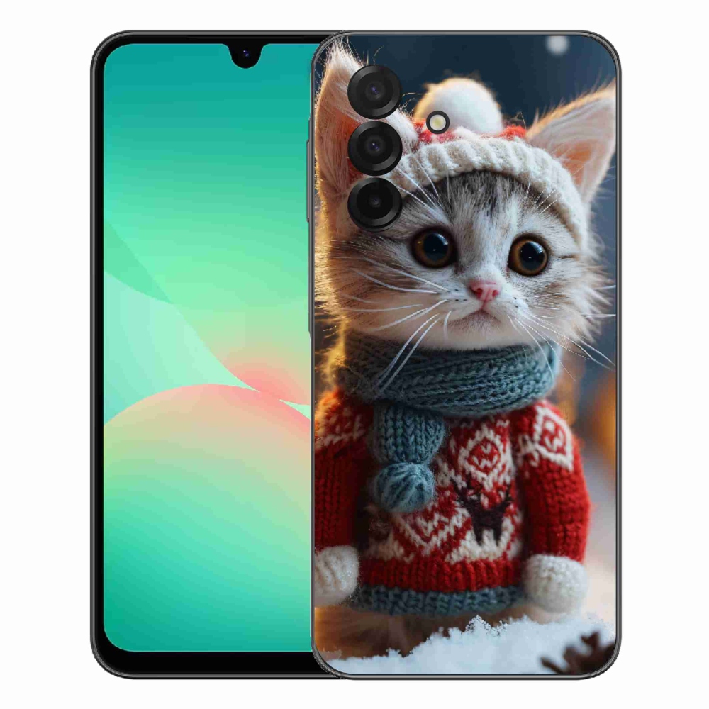 Gélový kryt mmCase na Samsung Galaxy A27 5G - mačiatko vo svetri