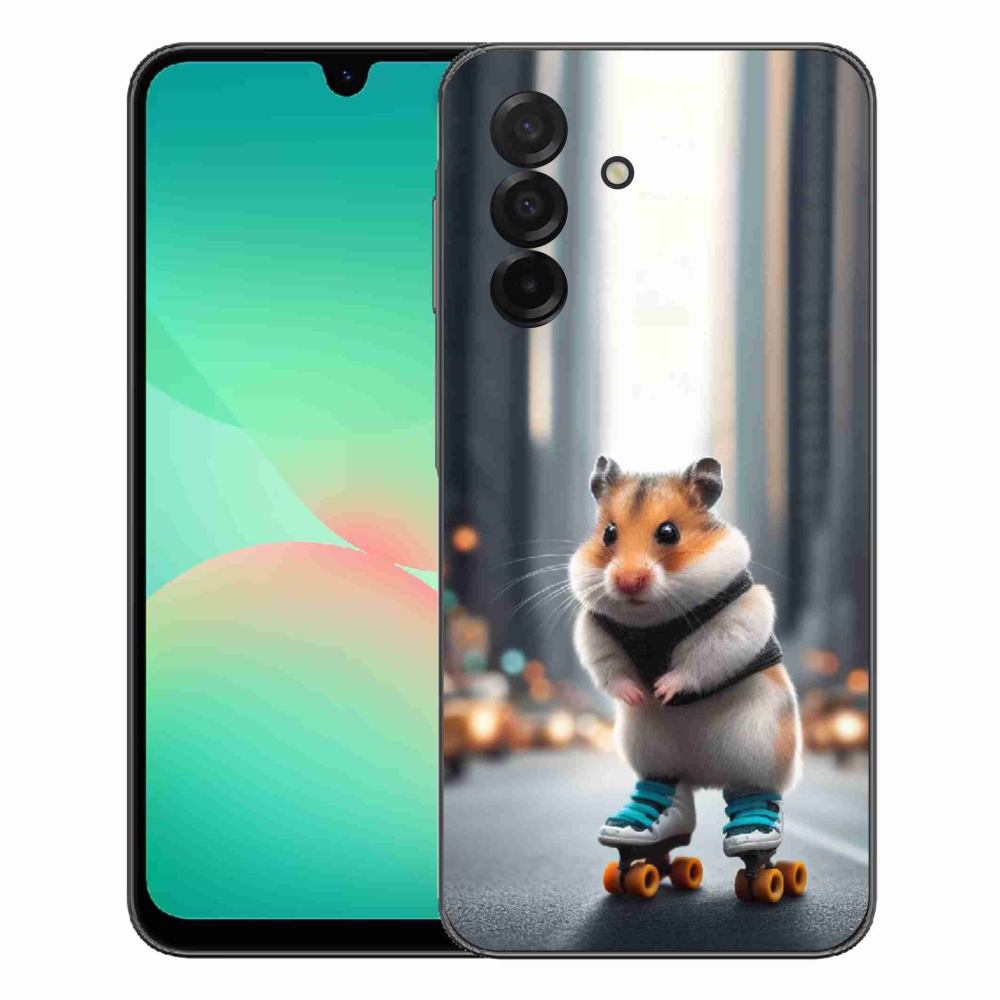 Gélový kryt mmCase na Samsung Galaxy A27 5G - škrečok na korčuliach