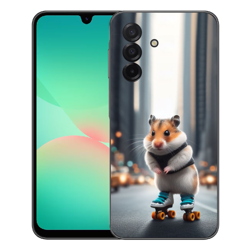Gélový kryt mmCase na Samsung Galaxy A27 5G - škrečok na korčuliach