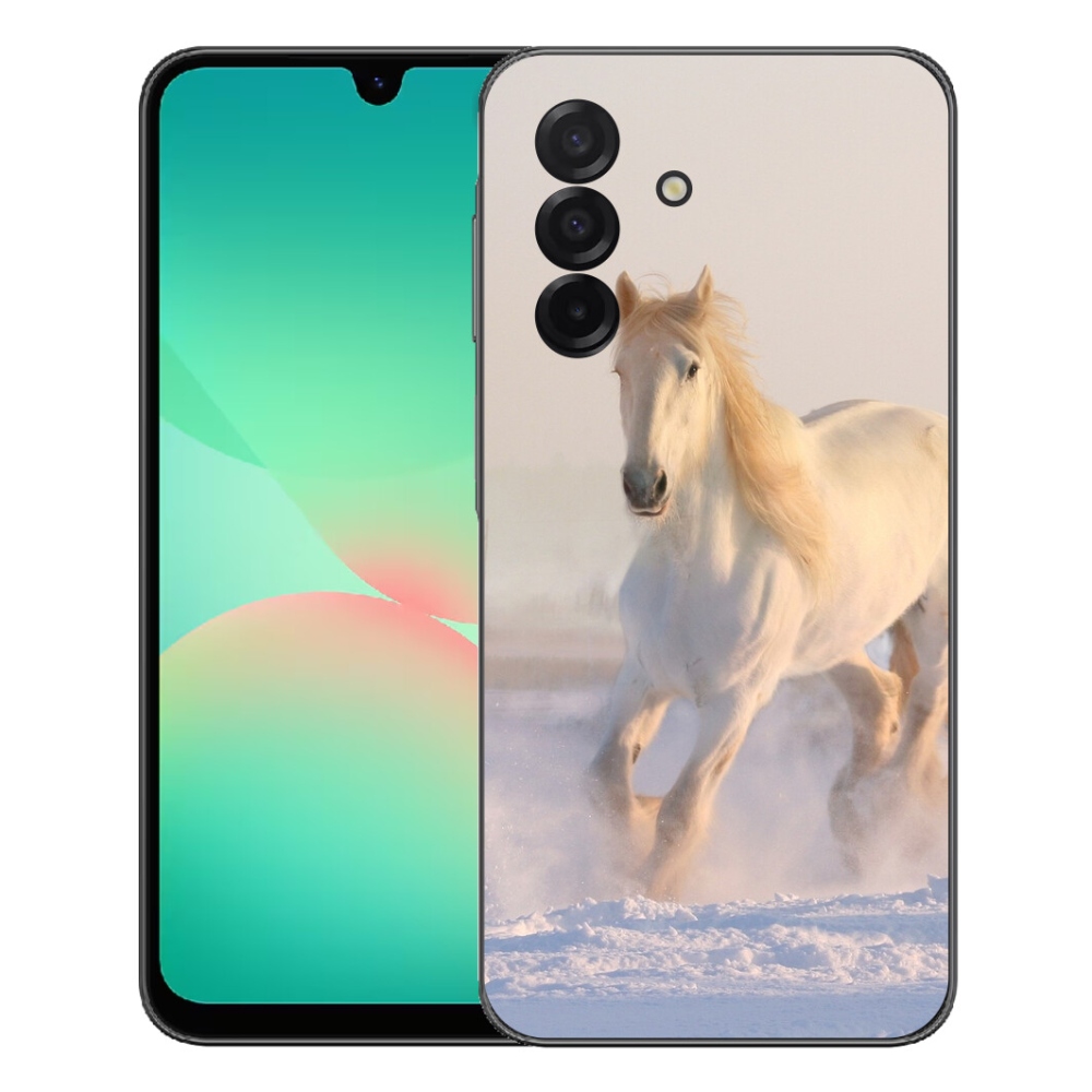 Gélový kryt mmCase na Samsung Galaxy A27 5G - kôň v snehu