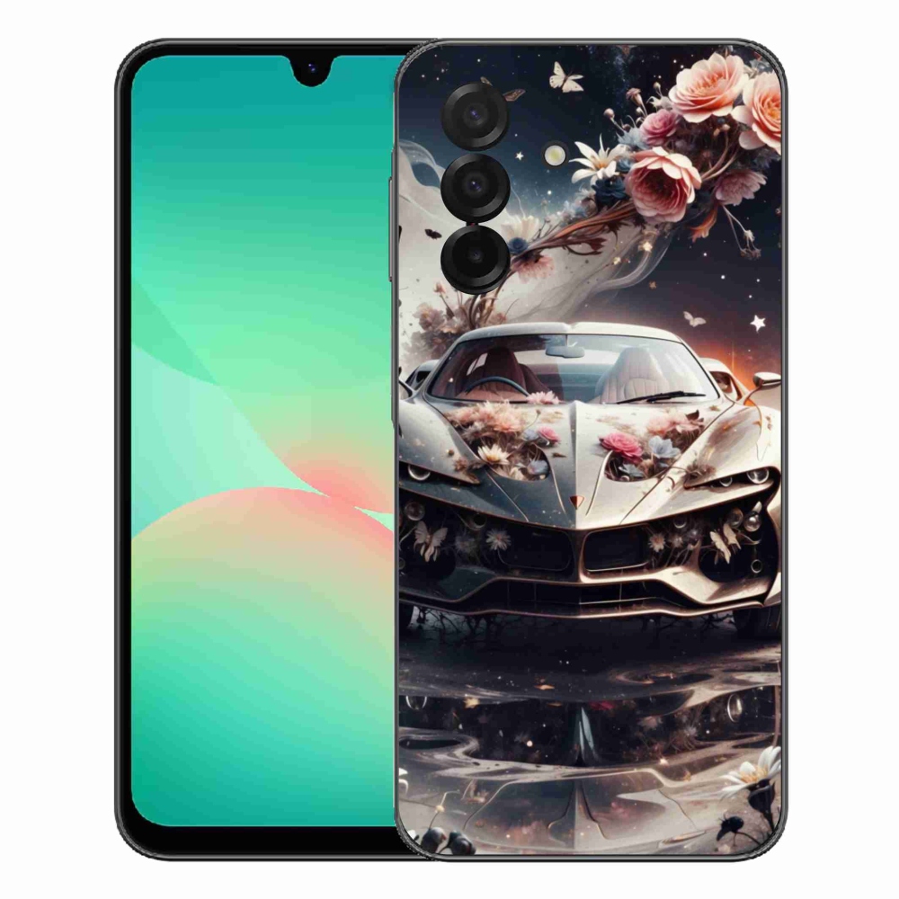 Gélový kryt mmCase na Samsung Galaxy A27 5G - kvetinový športový automobil