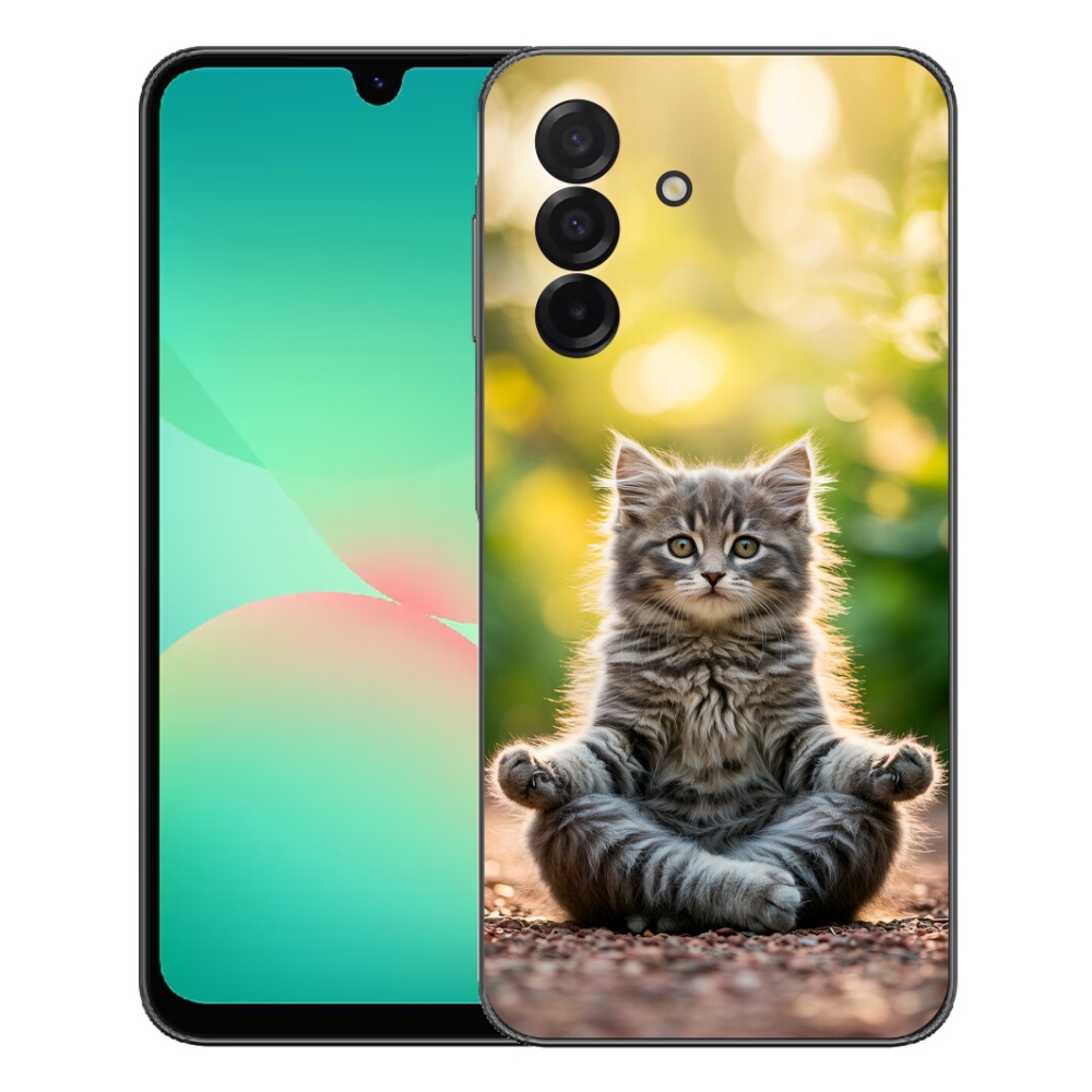 Gélový kryt mmCase na Samsung Galaxy A27 5G - meditujúce mačiatko