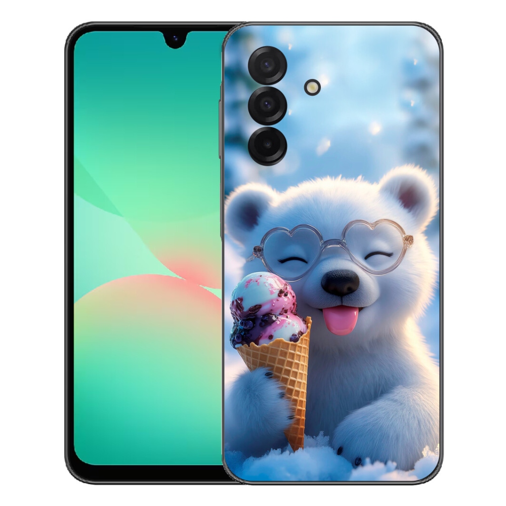Gélový kryt mmCase na Samsung Galaxy A27 5G - medvedík so zmrzlinou