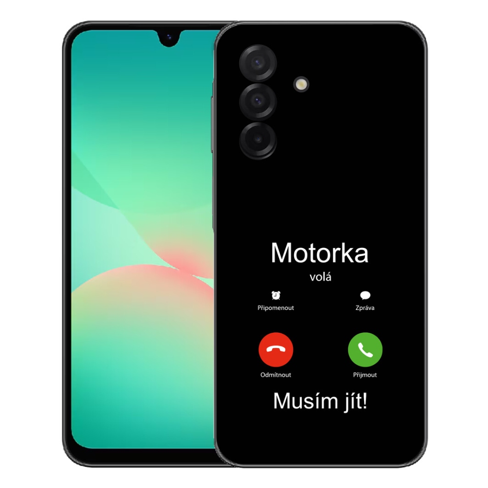 Gélový kryt mmCase na Samsung Galaxy A27 5G - motorka volá čierne pozadie