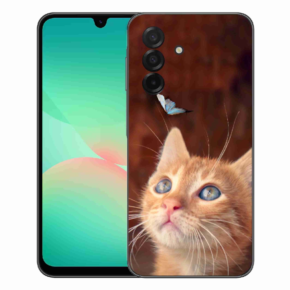 Gélový kryt mmCase na Samsung Galaxy A27 5G - motýľ a mačiatko