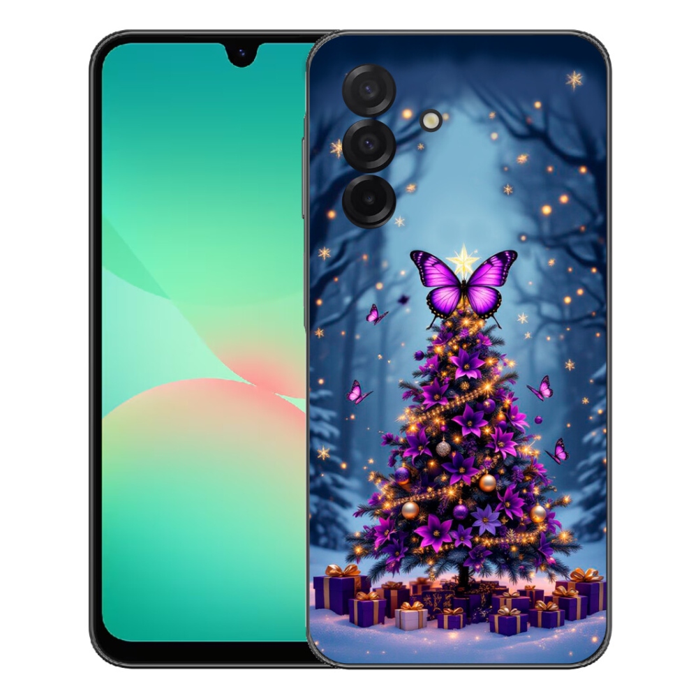 Gélový kryt mmCase na Samsung Galaxy A27 5G - motýlí vianočný stromček