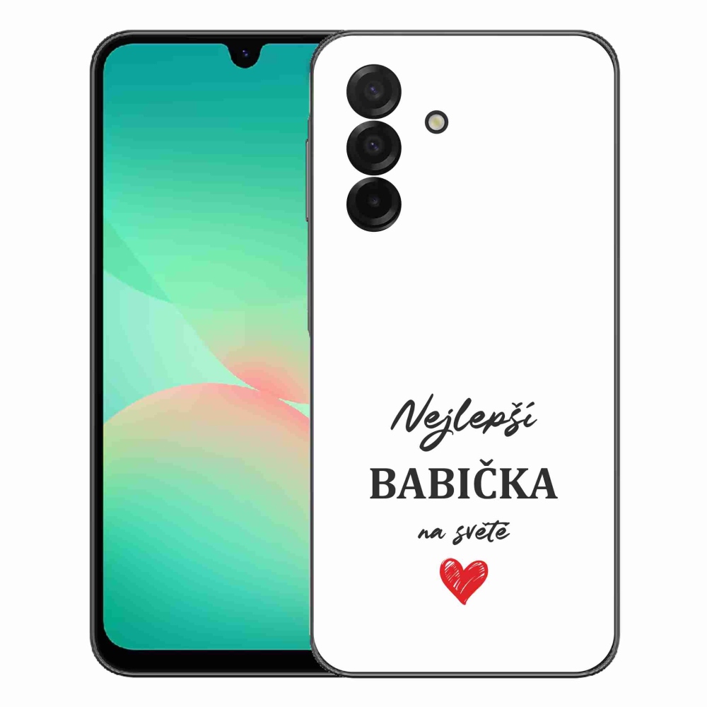Gélový kryt mmCase na Samsung Galaxy A27 5G - najlepšia babička 1 biele pozadie