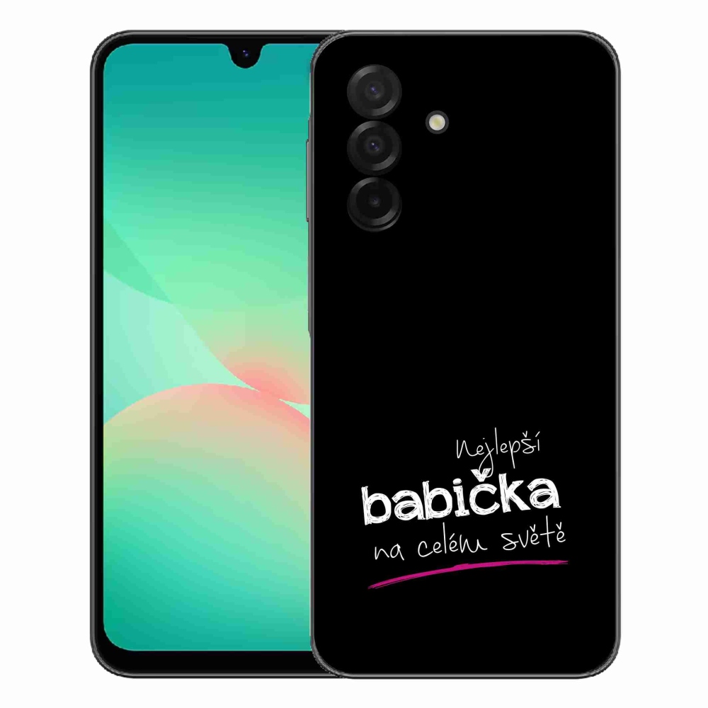 Gélový kryt mmCase na Samsung Galaxy A27 5G - najlepšia babička 4 čierne pozadie