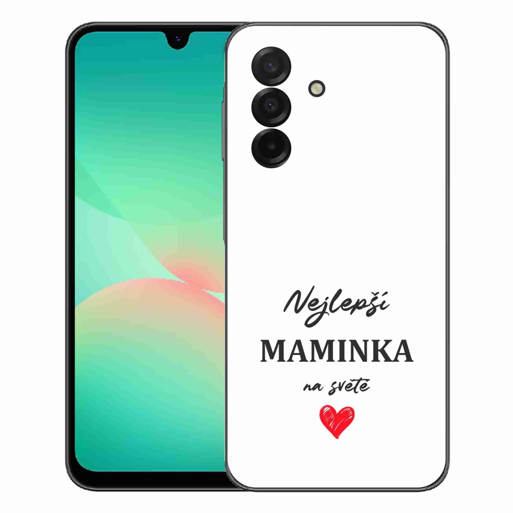 Gélový kryt mmCase na Samsung Galaxy A27 5G - najlepšia mamička 1 biele pozadie