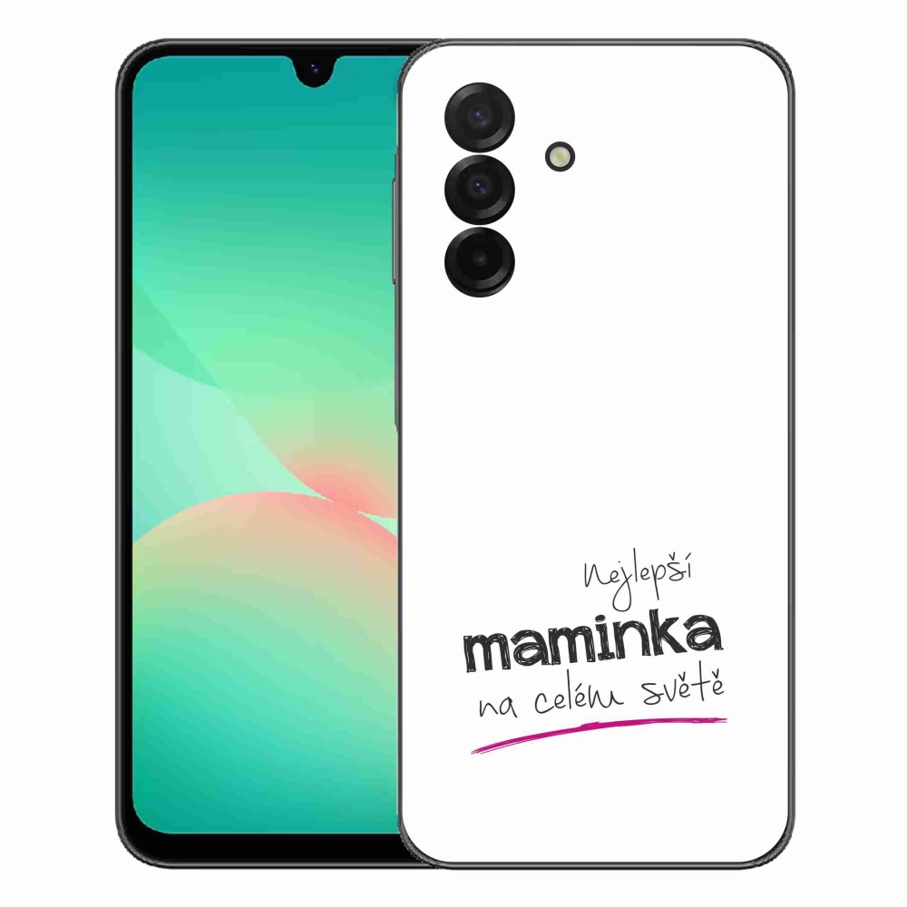 Gélový kryt mmCase na Samsung Galaxy A27 5G - najlepšia mamička 4 biele pozadie