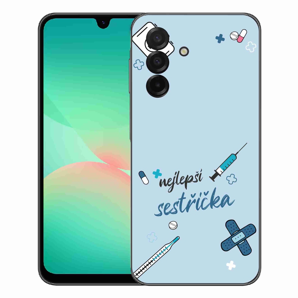 Gélový kryt mmCase na Samsung Galaxy A27 5G - najlepšia sestrička modré pozadie
