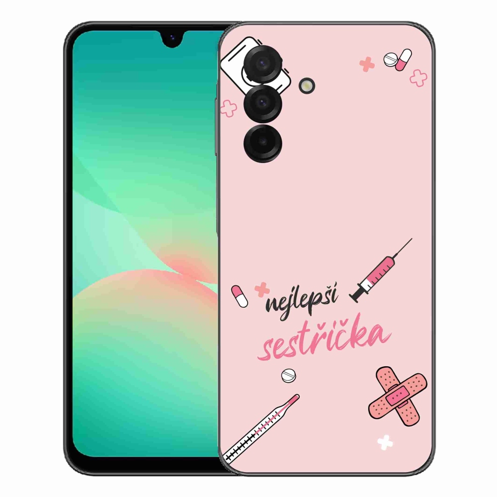 Gélový kryt mmCase na Samsung Galaxy A27 5G - najlepšia sestrička ružové pozadie