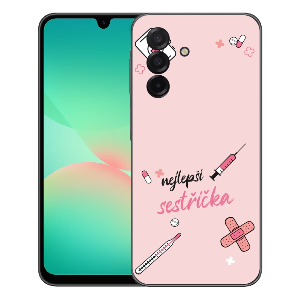 Gélový kryt mmCase na Samsung Galaxy A27 5G - najlepšia sestrička ružové pozadie