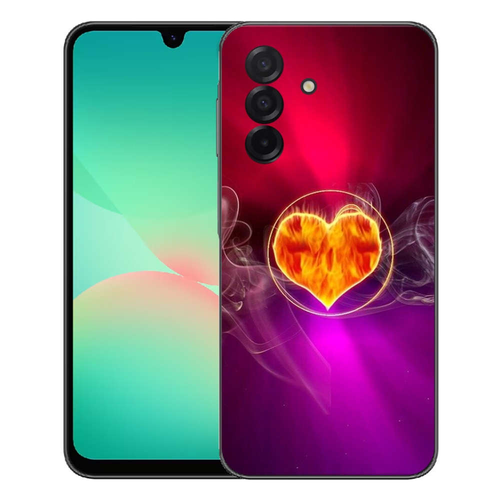 Gélový kryt mmCase na Samsung Galaxy A27 5G - ohnivé srdce