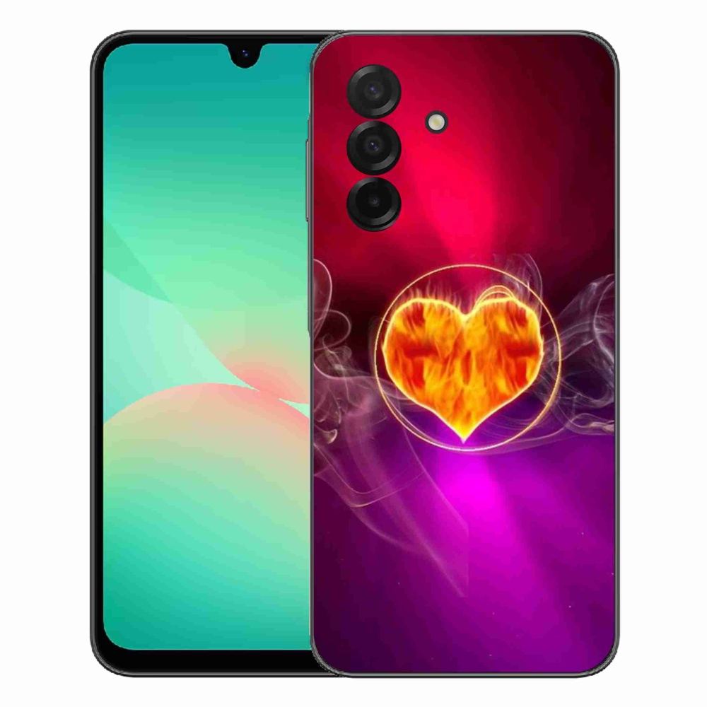 Gélový kryt mmCase na Samsung Galaxy A27 5G - ohnivé srdce