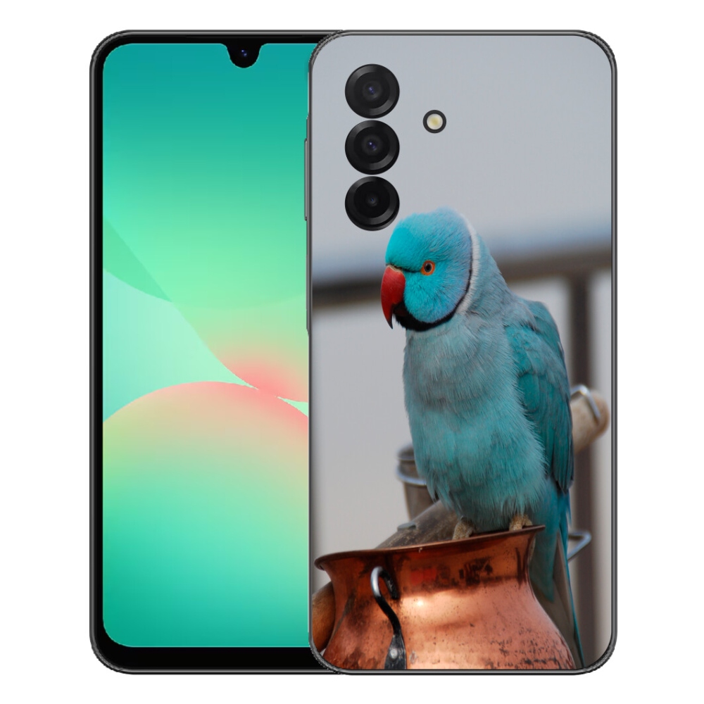 Gélový kryt mmCase na Samsung Galaxy A27 5G - papagáj alexander modrý