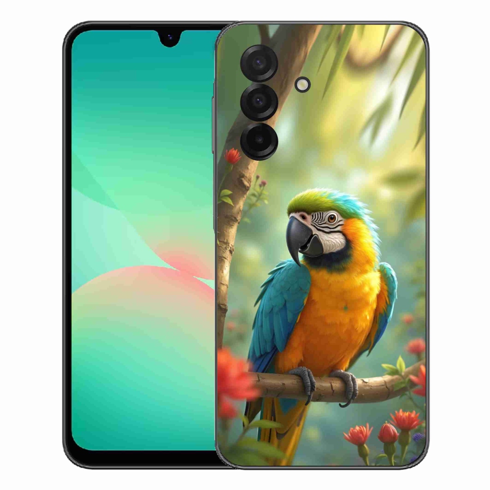 Gélový kryt mmCase na Samsung Galaxy A27 5G - papagáj ara modrožltá