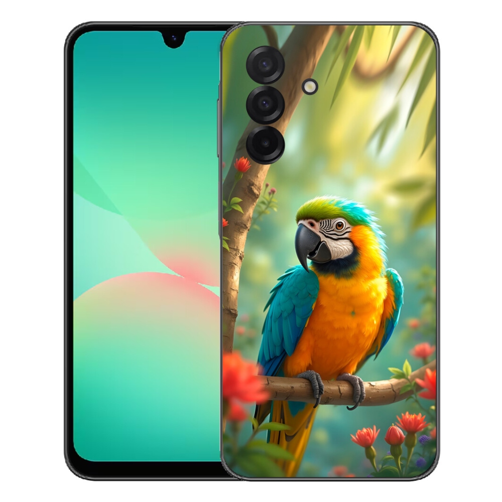 Gélový kryt mmCase na Samsung Galaxy A27 5G - papagáj ara modrožltá