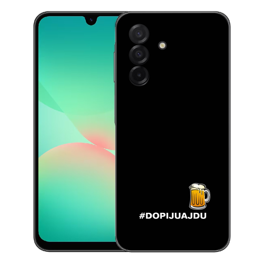 Gélový kryt mmCase na Samsung Galaxy A27 5G - pivný motív 1 čierne pozadie