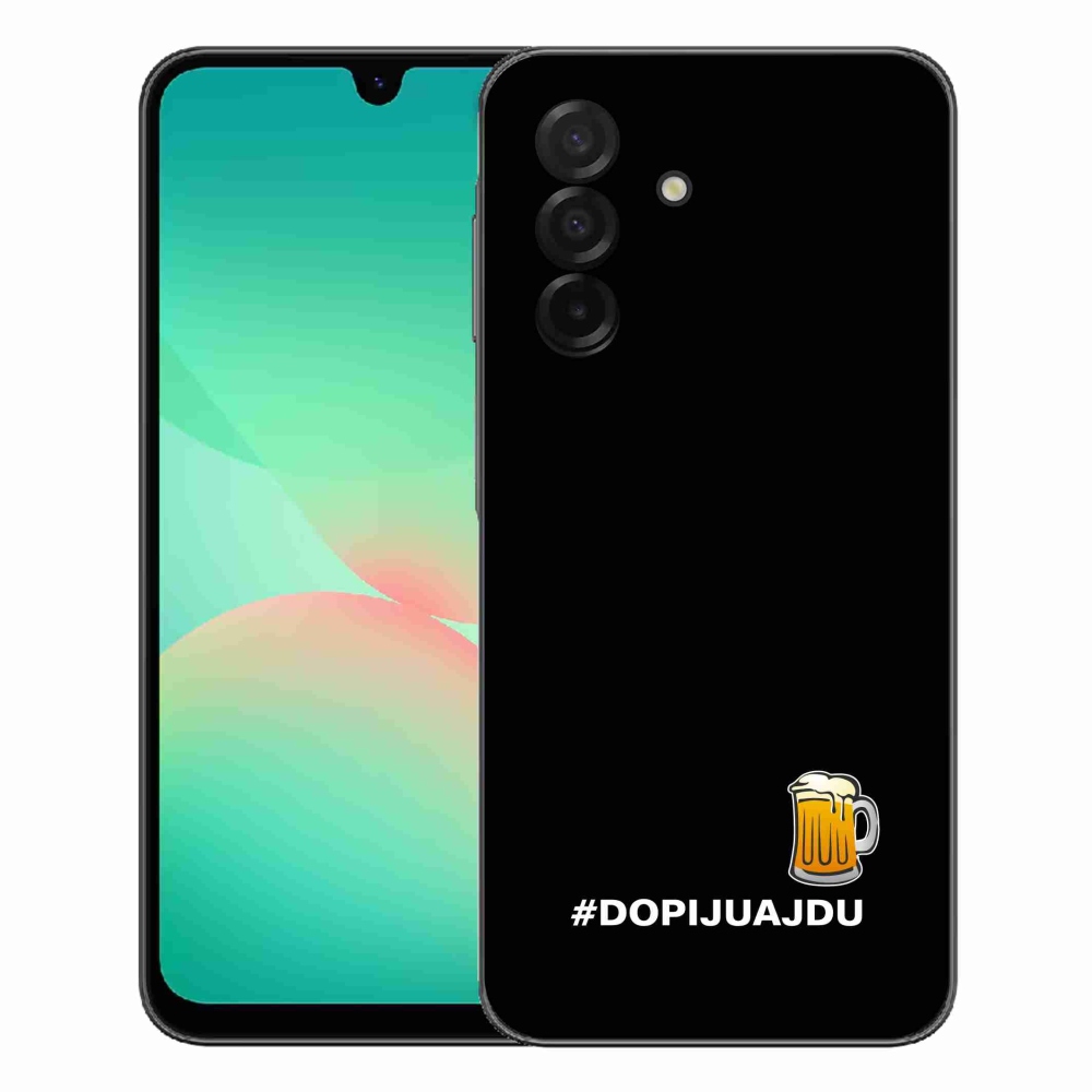 Gélový kryt mmCase na Samsung Galaxy A27 5G - pivný motív 1 čierne pozadie