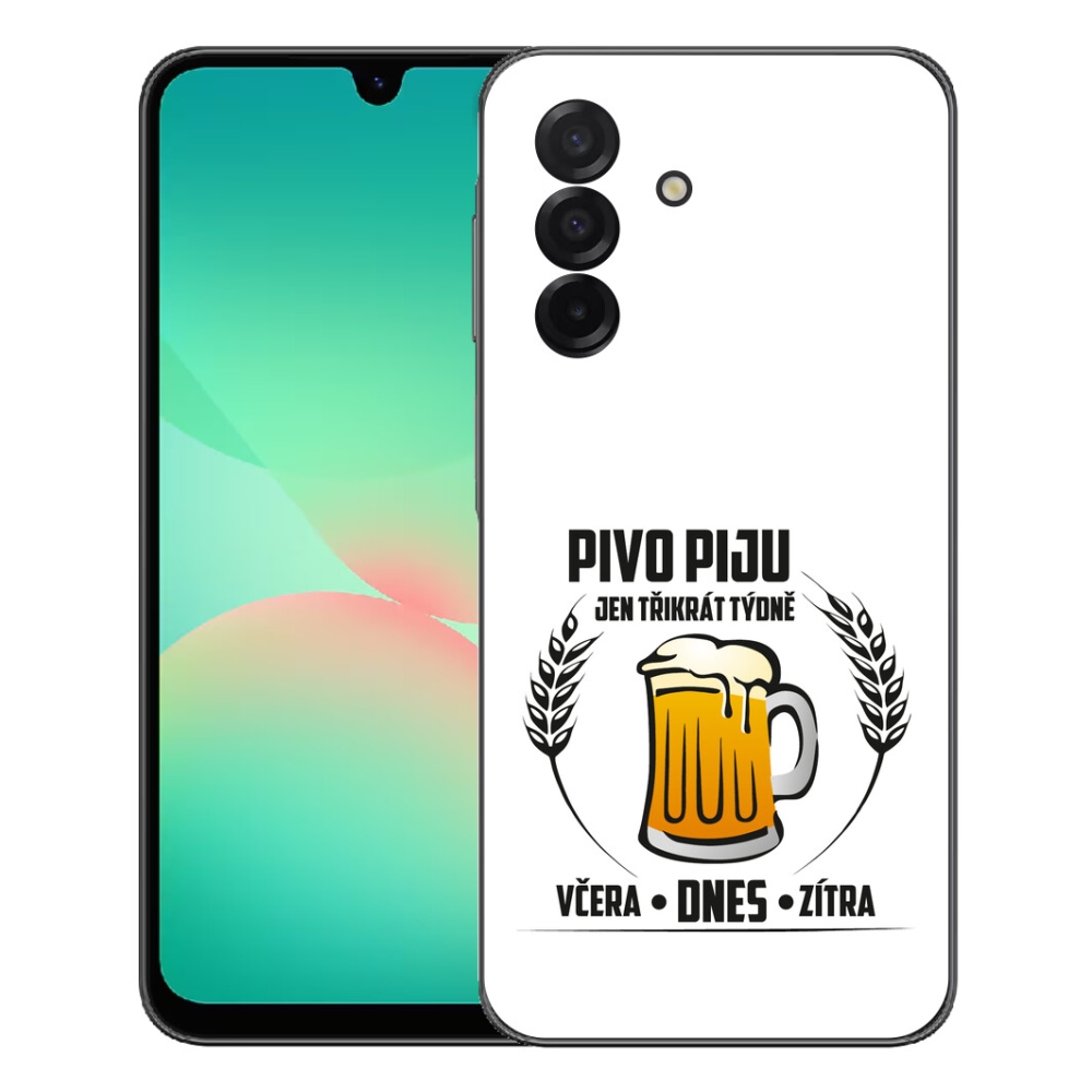 Gélový kryt mmCase na Samsung Galaxy A27 5G - pivný motív biele pozadie